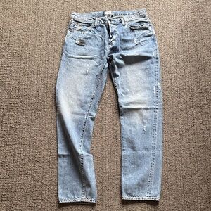 Todd Snyder Selvedged Light Blue Straight Jeans